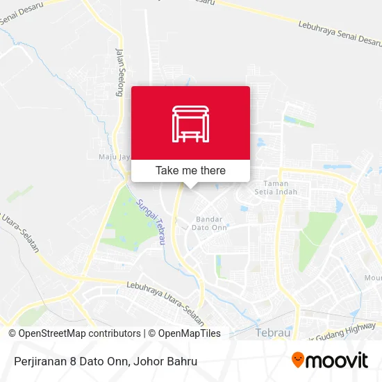 Perjiranan 8 Dato Onn map