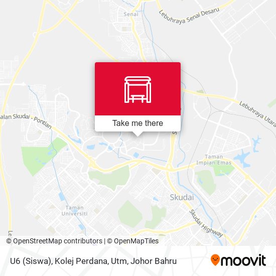 U6 (Siswa), Kolej Perdana, Utm map