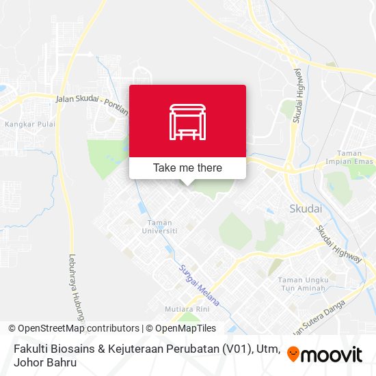 Fakulti Biosains & Kejuteraan Perubatan (V01), Utm map