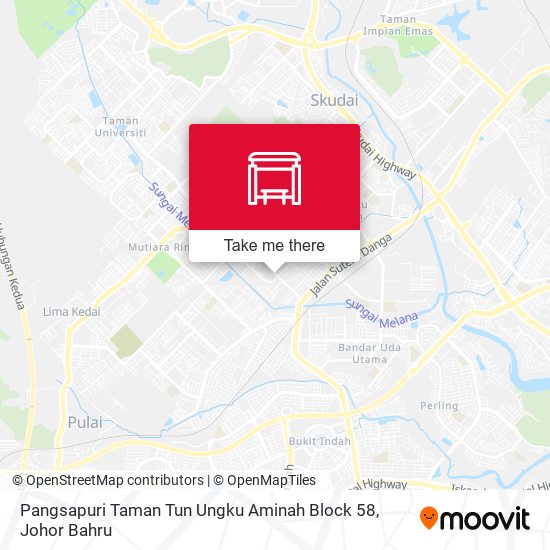 Pangsapuri Taman Tun Ungku Aminah Block 58 map