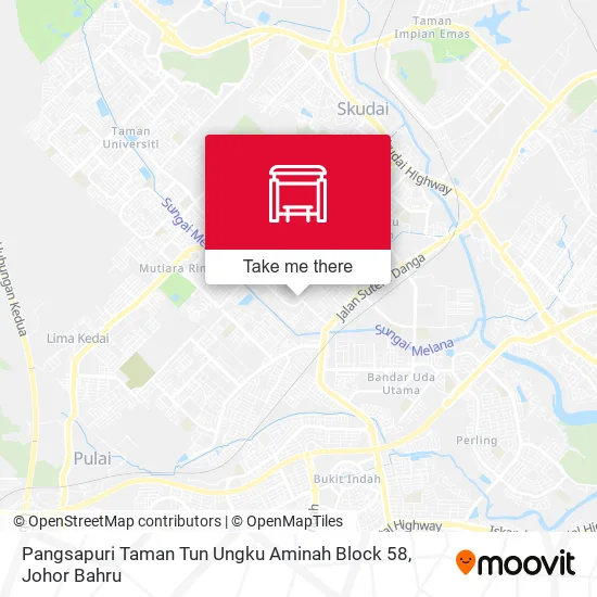 Pangsapuri Taman Tun Ungku Aminah Block 58 map
