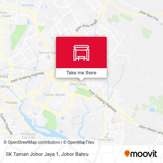 SK Taman Johor Jaya 1 map