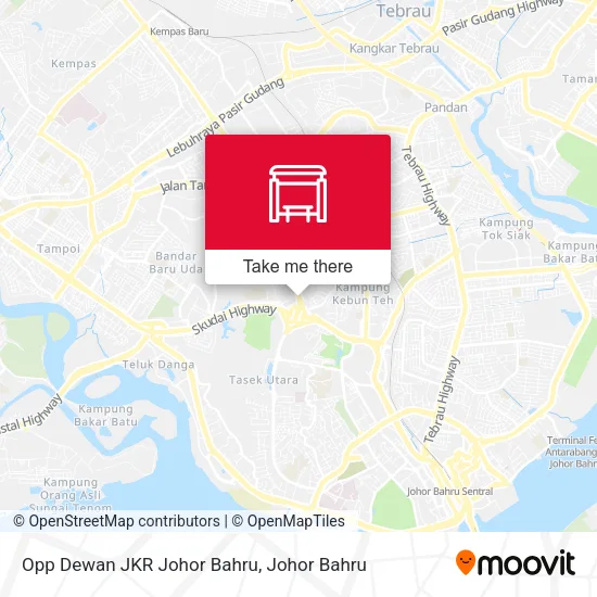 Opp Dewan JKR Johor Bahru map