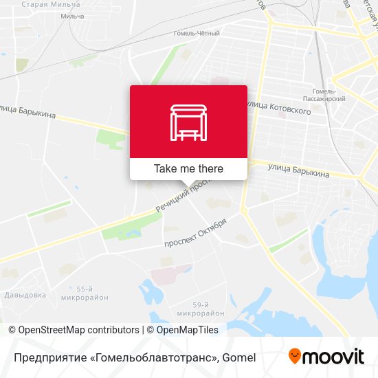 Предприятие «Гомельоблавтотранс» map