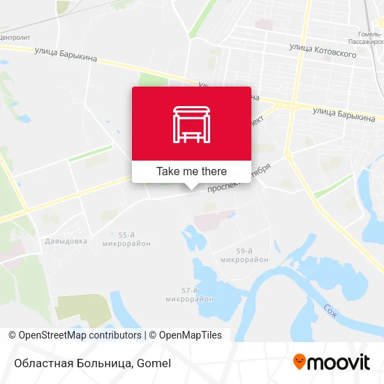 Областная Больница map