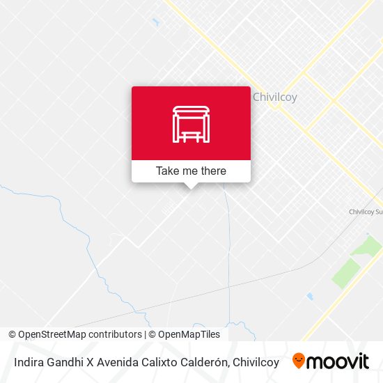 Indira Gandhi X Avenida Calixto Calderón map
