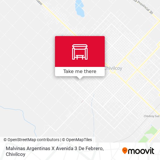 Malvinas Argentinas X Avenida 3 De Febrero map