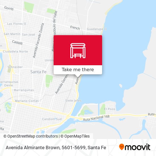 Mapa de Avenida Almirante Brown, 5601-5699