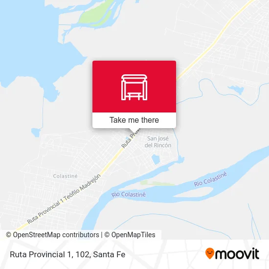 Ruta Provincial 1, 102 map