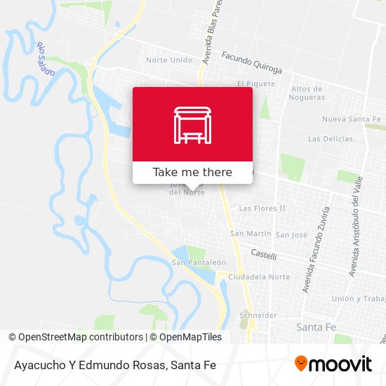 Ayacucho Y Edmundo Rosas map