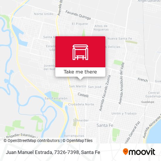 Mapa de Juan Manuel Estrada, 7326-7398
