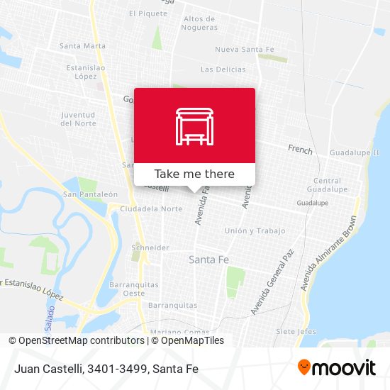 Juan Castelli, 3401-3499 map
