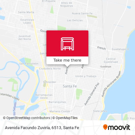 Mapa de Avenida Facundo Zuviría, 6513