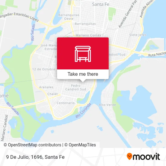 9 De Julio, 1696 map