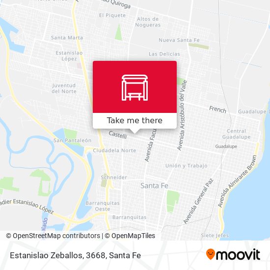 Mapa de Estanislao Zeballos, 3668