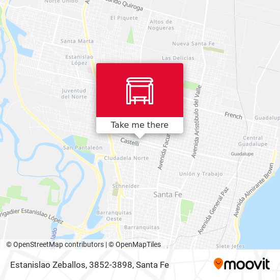 Estanislao Zeballos, 3852-3898 map