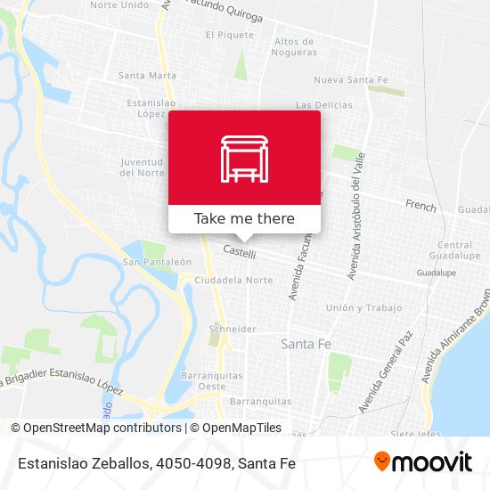 Estanislao Zeballos, 4050-4098 map