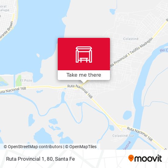 Mapa de Ruta Provincial 1, 80