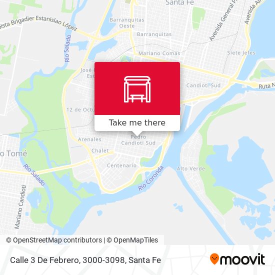Mapa de Calle 3 De Febrero, 3000-3098