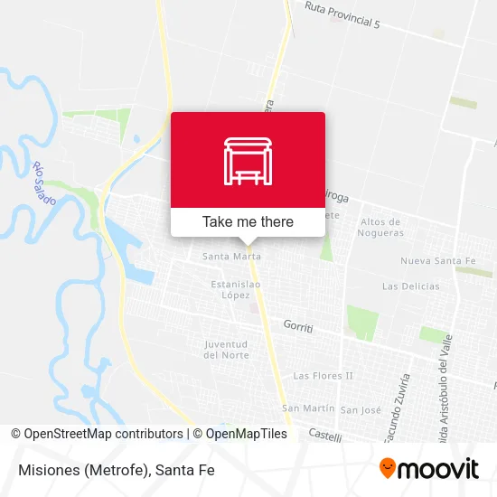 Misiones (Metrofe) map