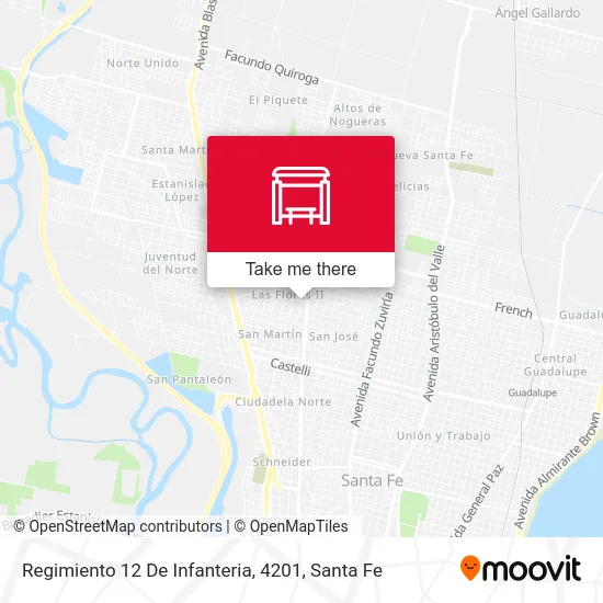 Regimiento 12 De Infanteria, 4201 map