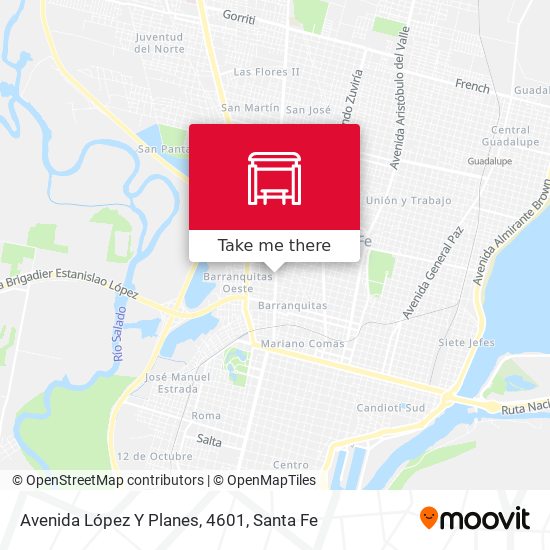 Mapa de Avenida López Y Planes, 4601