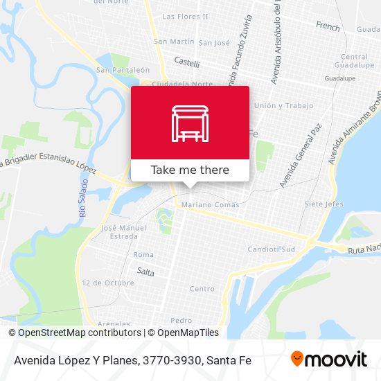 Mapa de Avenida López Y Planes, 3770-3930