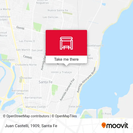 Juan Castelli, 1909 map