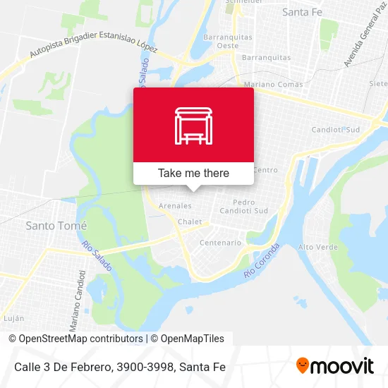 Mapa de Calle 3 De Febrero, 3900-3998