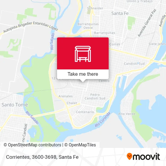 Corrientes, 3600-3698 map
