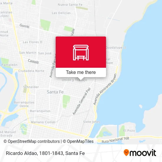 Ricardo Aldao, 1801-1843 map