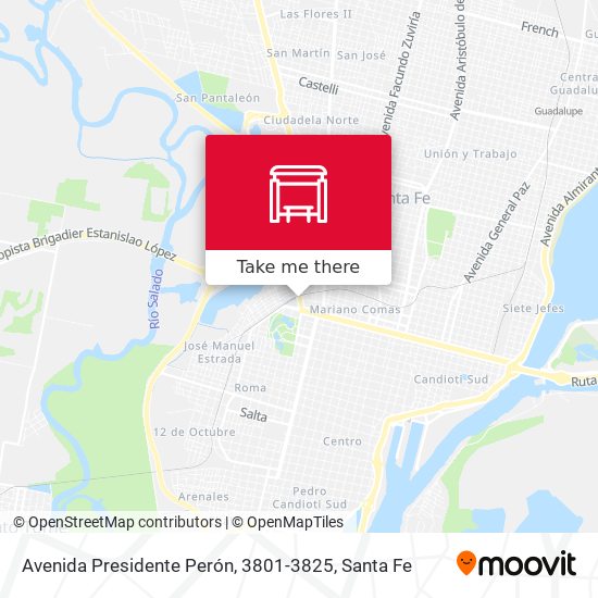 Mapa de Avenida Presidente Perón, 3801-3825