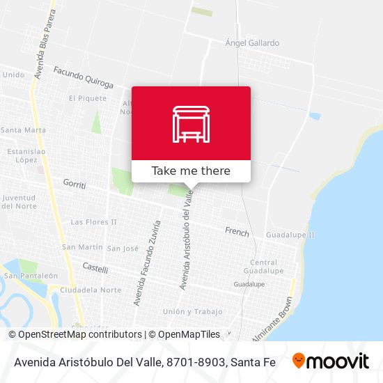 Mapa de Avenida Aristóbulo Del Valle, 8701-8903