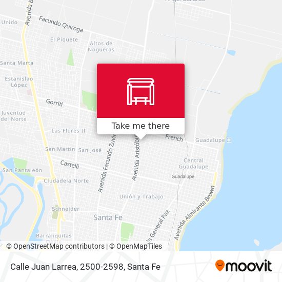Calle Juan Larrea, 2500-2598 map