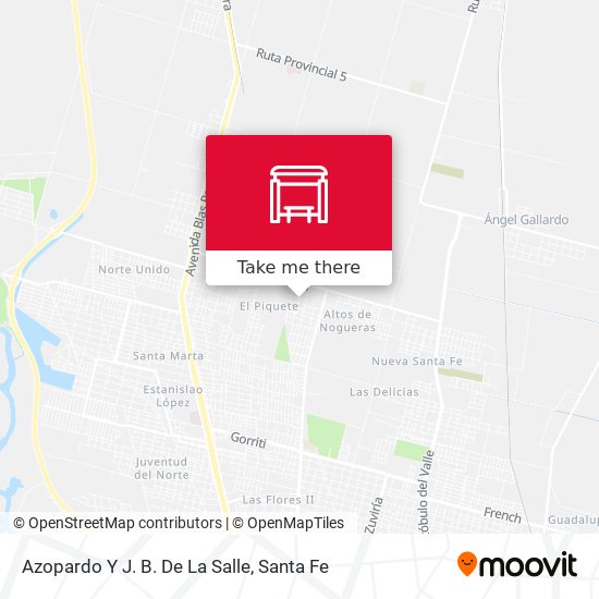 Azopardo Y J. B. De La Salle map
