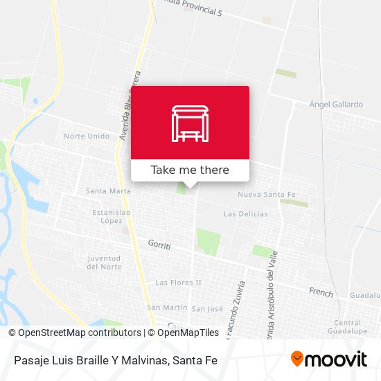 Pasaje Luis Braille Y Malvinas map
