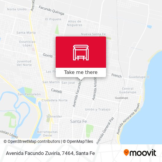 Mapa de Avenida Facundo Zuviría, 7464