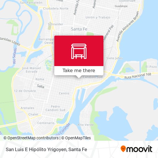 Mapa de San Luis E Hipólito Yrigoyen
