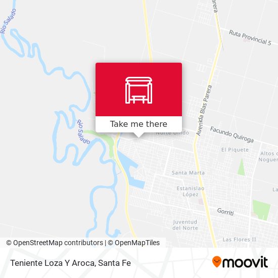 Mapa de Teniente Loza Y Aroca