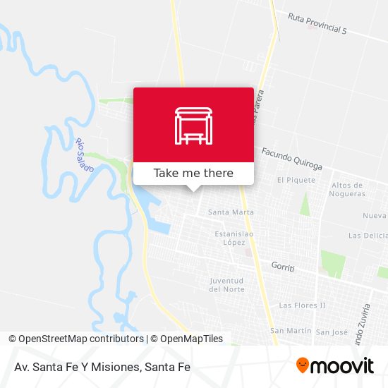 Av. Santa Fe Y Misiones map