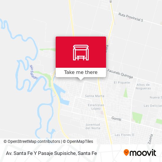 Av. Santa Fe Y Pasaje Supisiche map