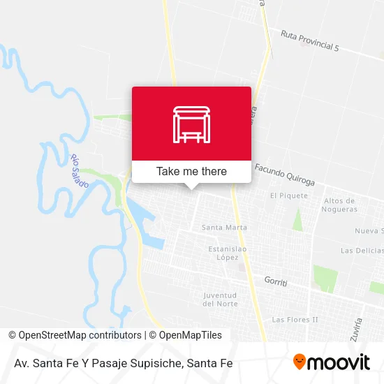 Mapa de Av. Santa Fe Y Pasaje Supisiche