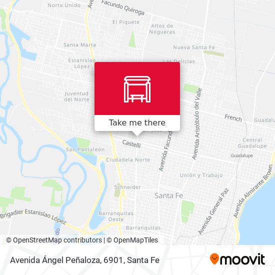 Mapa de Avenida Ángel Peñaloza, 6901