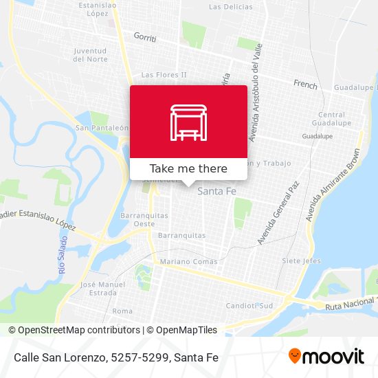 Mapa de Calle San Lorenzo, 5257-5299