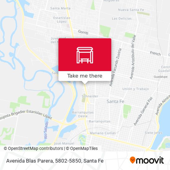 Mapa de Avenida Blas Parera, 5802-5850