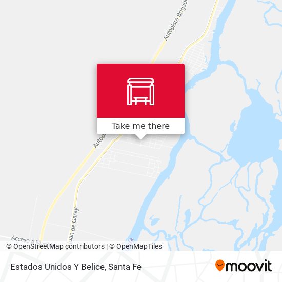 Estados Unidos Y Belice map