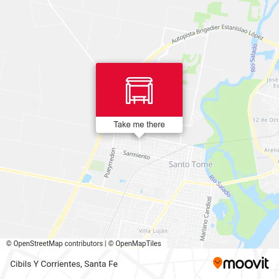 Cibils Y Corrientes map