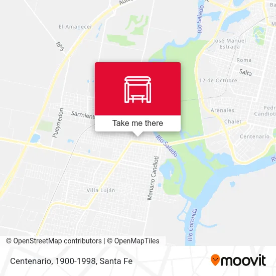 Centenario, 1900-1998 map