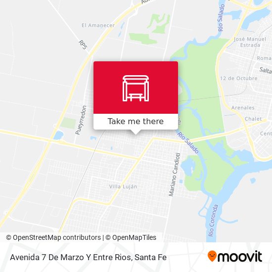Avenida 7 De Marzo Y Entre Rios map