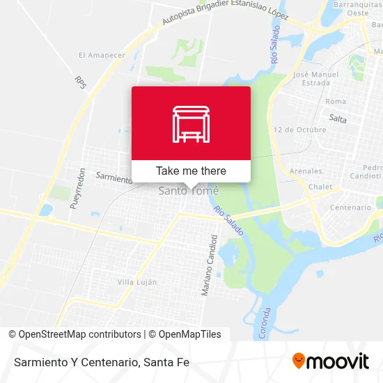 Sarmiento Y Centenario map